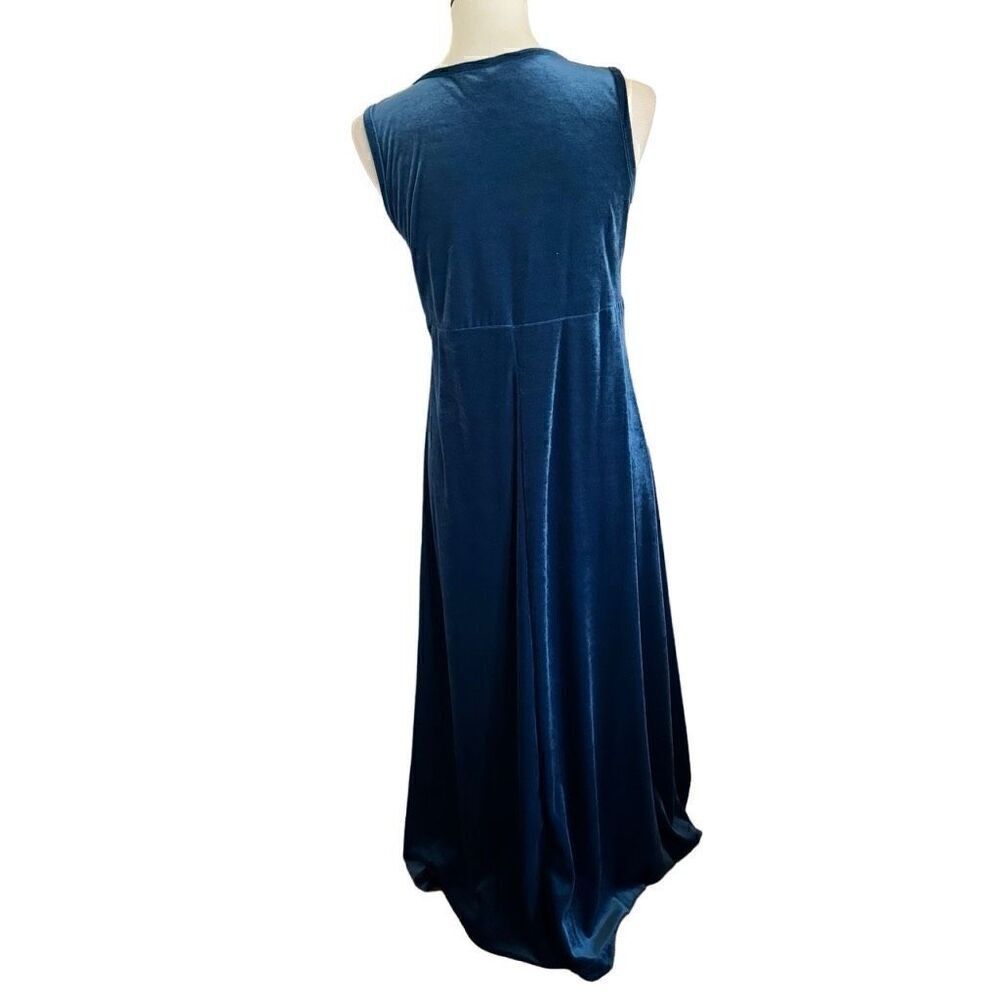 Diane Von Furstenberg Velvet Maxi Dress & Cardigan Set Teal Blue Small NWOT - Picture 4 of 7